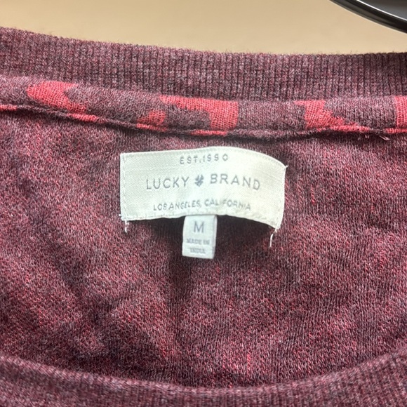 Lucky Brand red cheetah print pullover - Picture 2 of 2